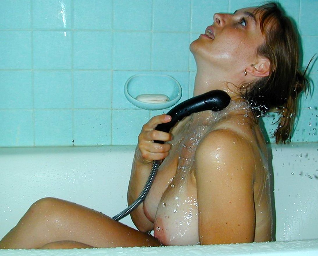 Busty amateur wife in the shower Erotic